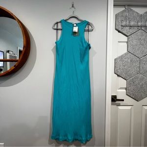 HM XL BodyCon Cutout Blue Dress Midi